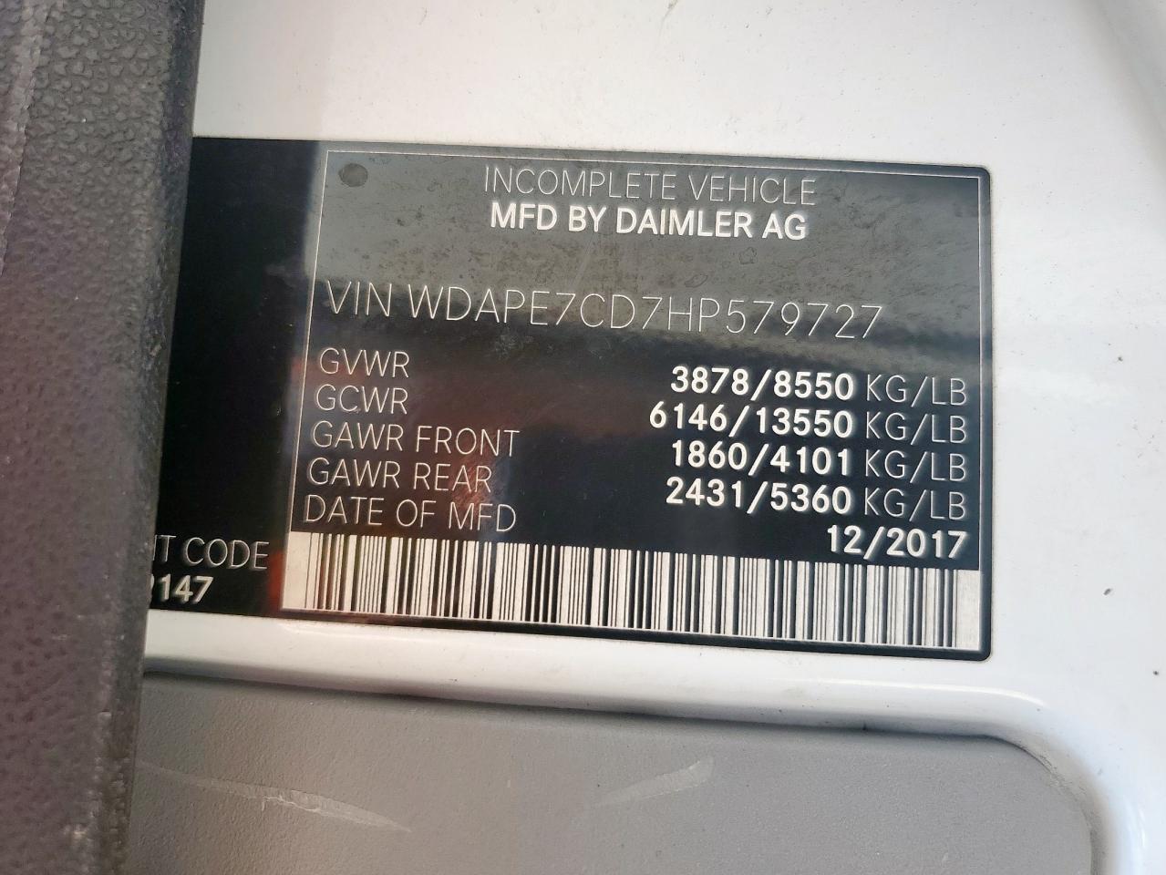 MERCEDES-BENZ SPRINTER 2500