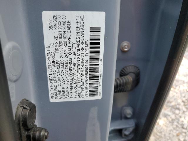 2022 HONDA PILOT SPORT 5FNYF6H35NB077104