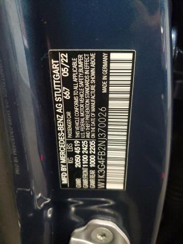 2022 MERCEDES-BENZ A 220 4MAT W1K3G4FB2NJ370026