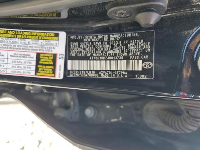 2018 TOYOTA CAMRY XSE 4T1B61HK7JU013739