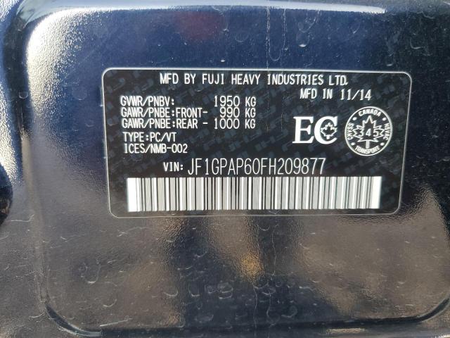 2015 SUBARU IMPREZA LI - JF1GPAP60FH209877