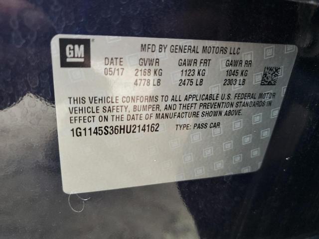 2017 CHEVROLET IMPALA PRE 1G1145S36HU214162