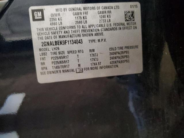 2015 CHEVROLET EQUINOX LT - 2GNALBEK9F1134043