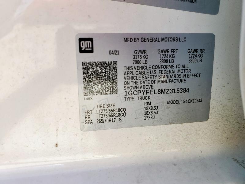 2021 CHEVROLET SILVERADO #3286641289