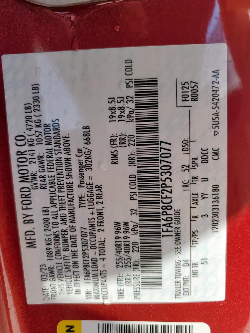 2023 FORD MUSTANG GT - 1FA6P8CF2P5307077