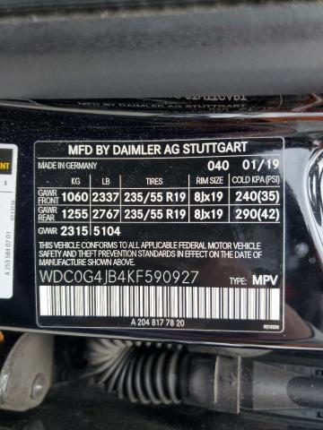 2019 MERCEDES-BENZ GLC 300 WDC0G4JB4KF590927