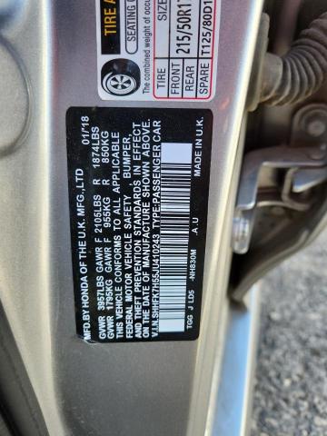 2018 HONDA CIVIC EX SHHFK7H55JU410243