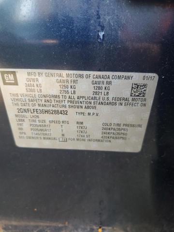 2017 CHEVROLET EQUINOX LT 2GNFLFE36H6288432
