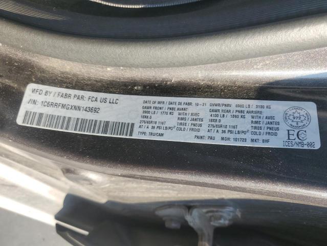 2022 RAM 1500 BIG H 1C6RRFMGXNN143692