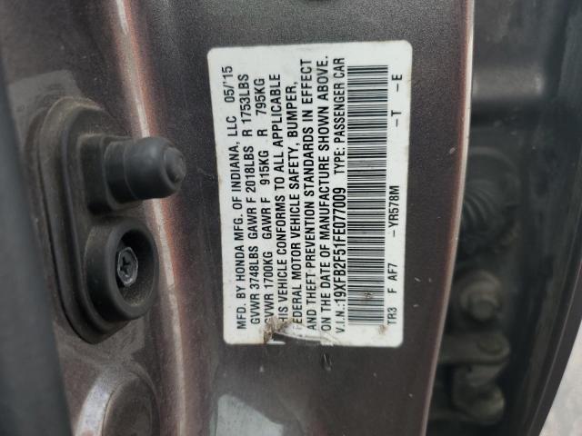 2015 HONDA CIVIC LX 19XFB2F51FE077009
