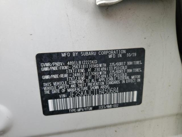 2020 SUBARU FORESTER P JF2SKAJC1LH450684