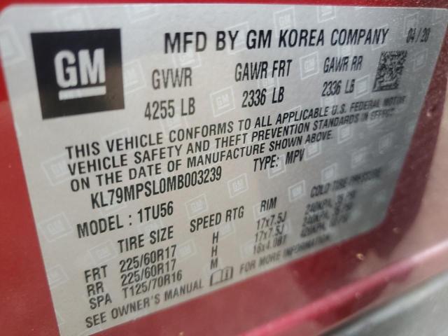 2021 CHEVROLET TRAILBLAZE KL79MPSL0MB003239