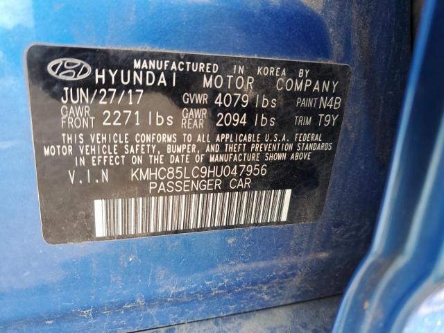 2017 HYUNDAI IONIQ LIMI KMHC85LC9HU047956