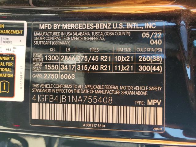 2022 MERCEDES-BENZ GLE 350 4JGFB4JB1NA755408