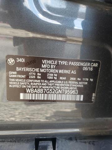 2016 BMW 340 XI WBA8B7G52GNT95963