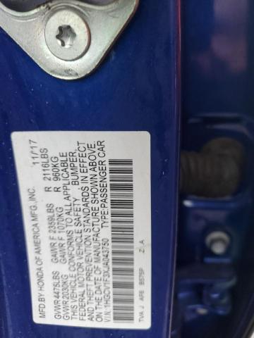 2018 HONDA ACCORD SPORT - 1HGCV1F3XJA043750