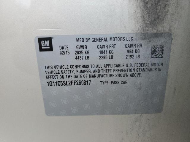 2015 CHEVROLET MALIBU 1LT 1G11C5SL2FF260317