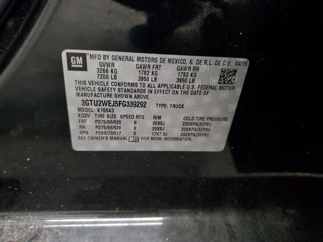 2015 GMC SIERRA K15 3GTU2WEJ5FG339292
