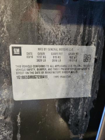 2016 CHEVROLET CRUZE LT - 1G1BE5SM0G7238416