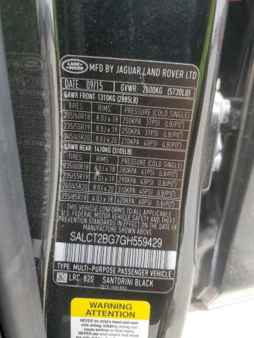 2016 LAND ROVER DISCOVERY SALCT2BG7GH559429