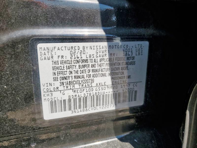 2020 NISSAN SENTRA SV 3N1AB8CV0LY220739