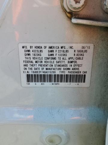 2016 ACURA ILX PREMIU 19UDE2F74GA015299