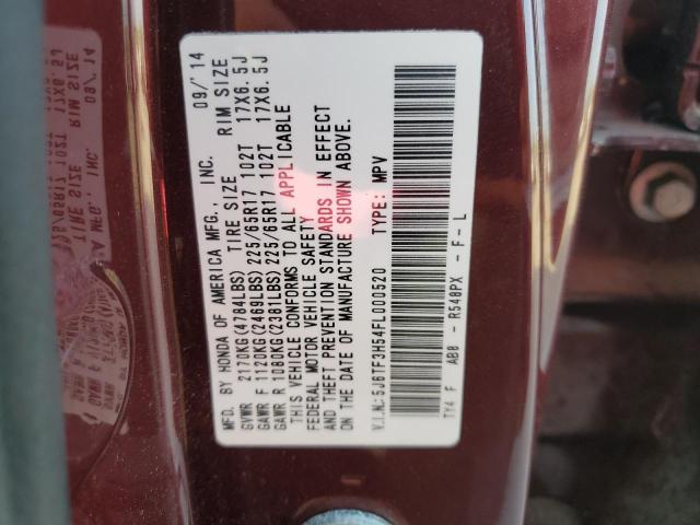 2015 HONDA CROSSTOUR #3261189935