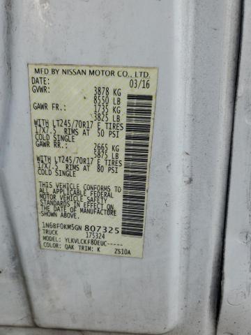 2016 NISSAN NV 1500 S #3292403278