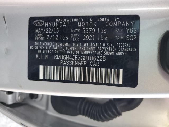2016 HYUNDAI GENESIS 3. KMHGN4JEXGU106228