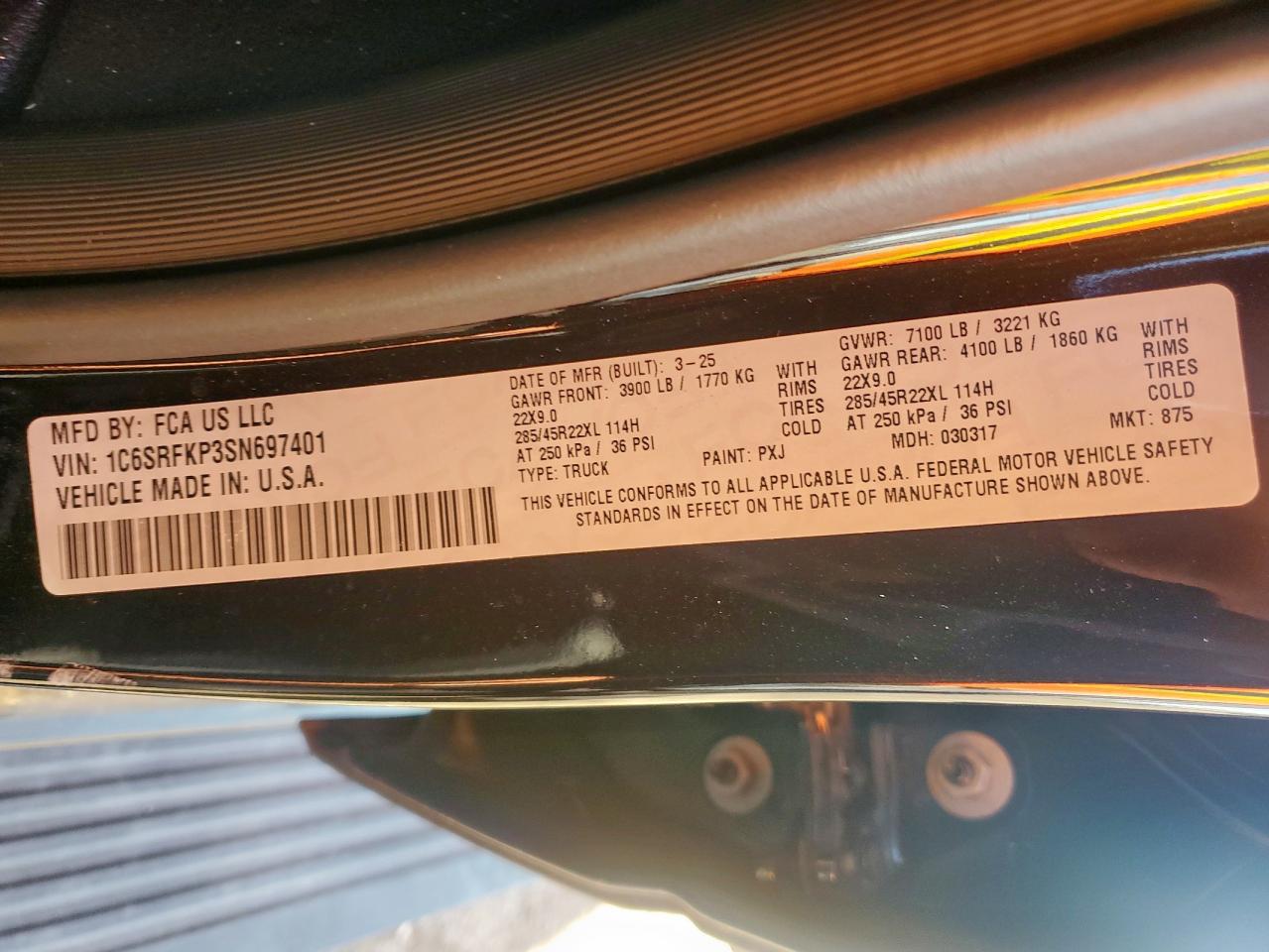 RAM PROMASTER 1500 TUNGSTEN