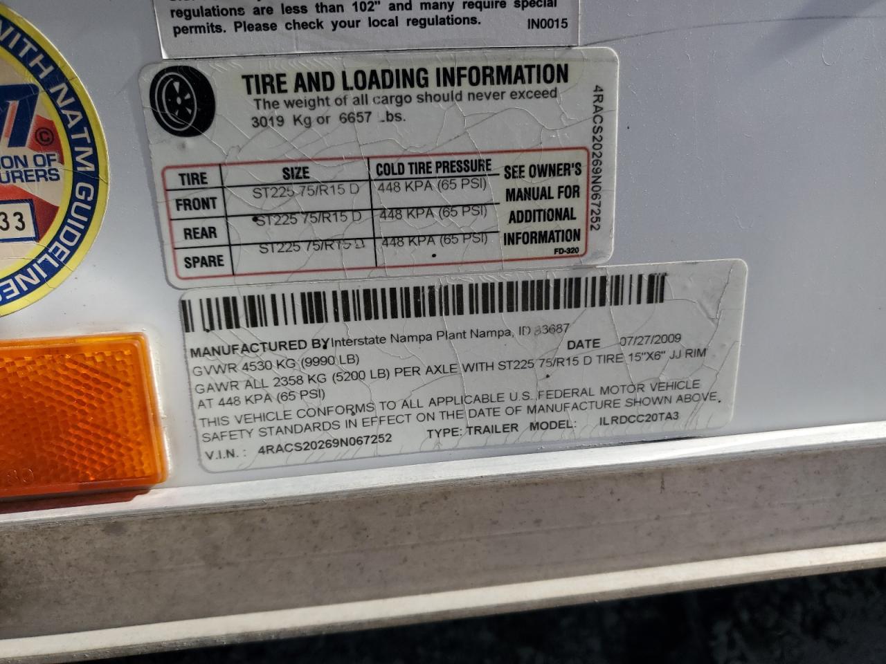 Lot #3240176066 2009 INTERSTATE UNKNOWN