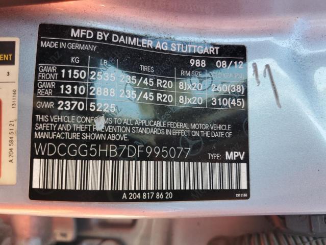 2013 MERCEDES-BENZ GLK 350 - WDCGG5HB7DF995077