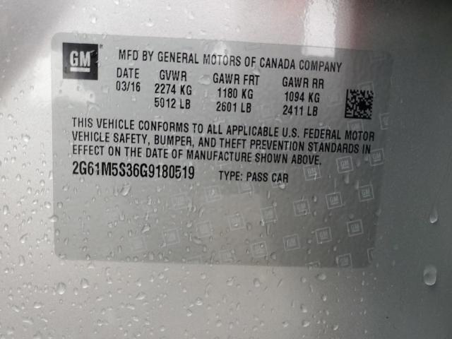 2016 CADILLAC XTS LUXURY COLLECTION 2G61M5S36G9180519