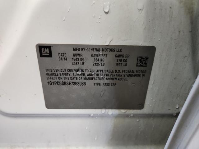 2014 CHEVROLET CRUZE LT #3298158249