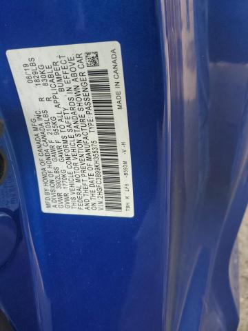2019 HONDA CIVIC TOUR 2HGFC3B99KH355375