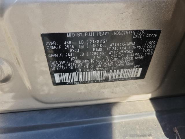 2016 SUBARU OUTBACK 2.5I LIMITED 4S4BSANC9G3311961