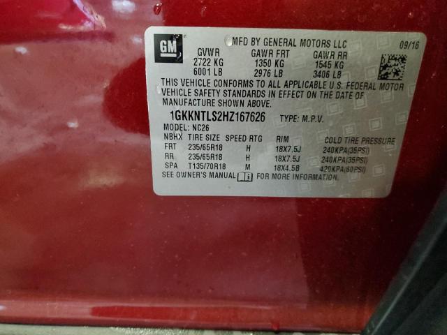 2017 GMC ACADIA ALL 1GKKNTLS2HZ167626