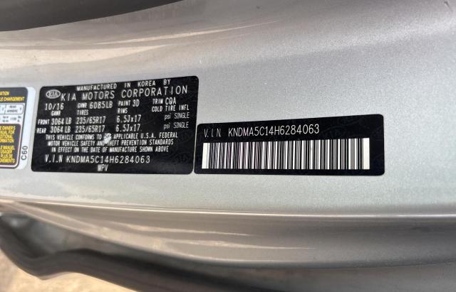2017 KIA SEDONA L KNDMA5C14H6284063