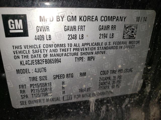 2015 BUICK ENCORE KL4CJESB2FB065994