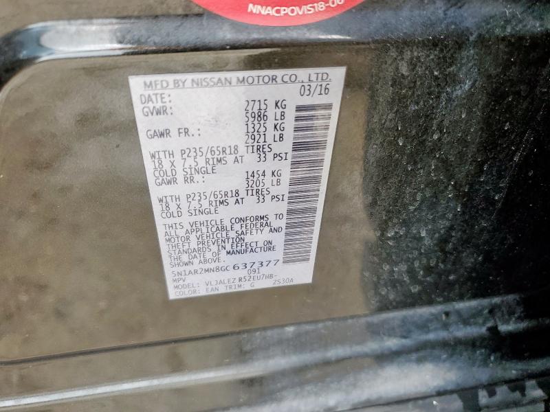 2016 NISSAN PATHFINDER 5N1AR2MN8GC637377