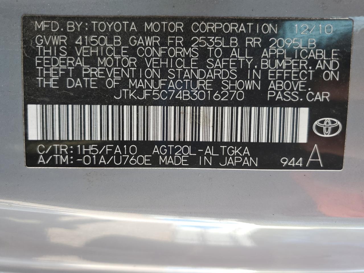 TOYOTA SCION TC