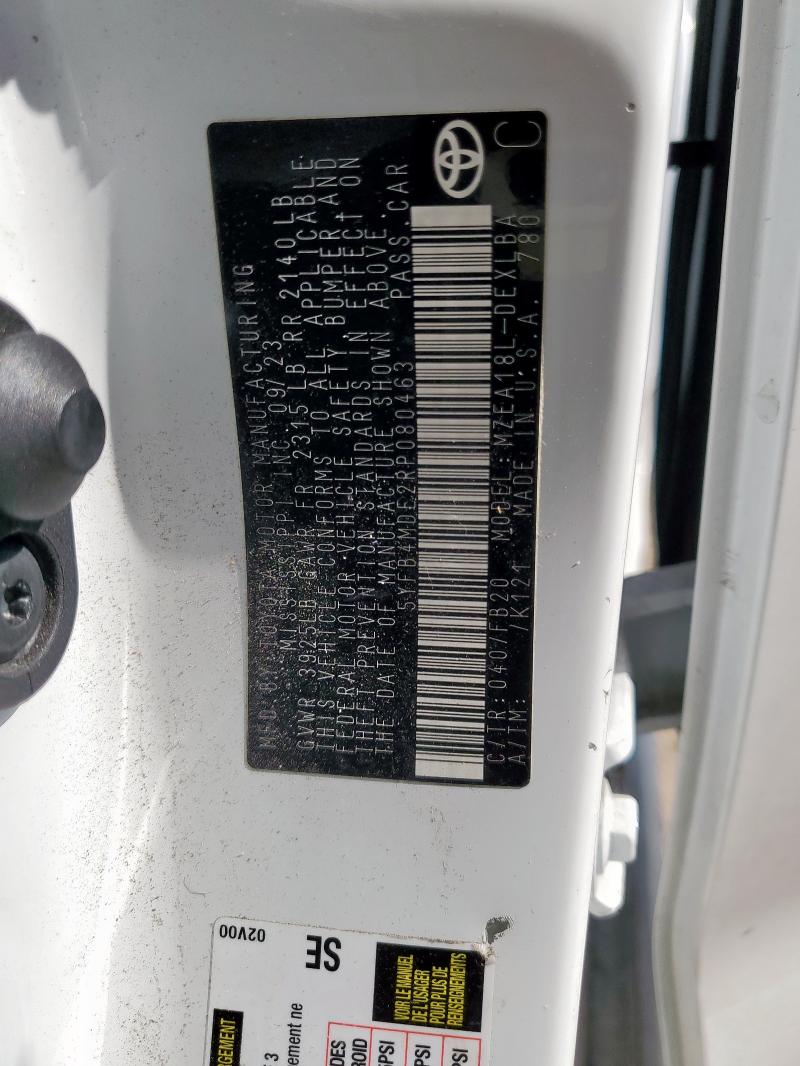 2024 TOYOTA COROLLA LE - 5YFB4MDE2RP080463