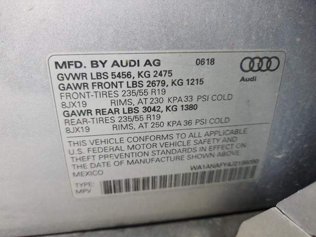 2018 AUDI Q5 PREMIUM WA1ANAFY4J2198090