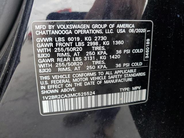 2021 VOLKSWAGEN ATLAS SEL 1V2BR2CA3MC525524
