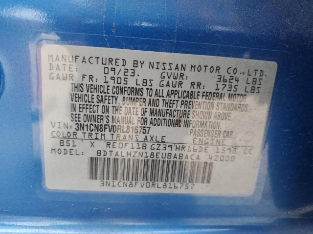 2024 NISSAN VERSA SR 3N1CN8FV0RL816757