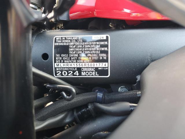2024 HONDA CBR650 R MLHRH1556R5001774