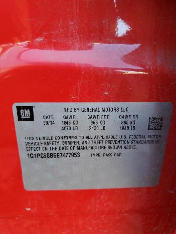 2014 CHEVROLET CRUZE LT - 1G1PC5SB5E7477953