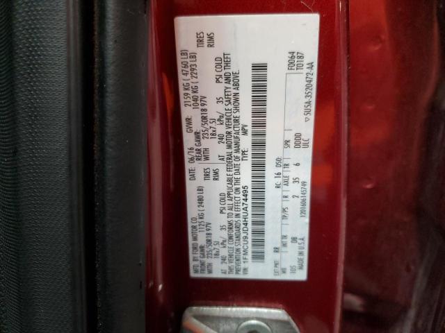 2017 FORD ESCAPE TIT 1FMCU9JD4HUA74495