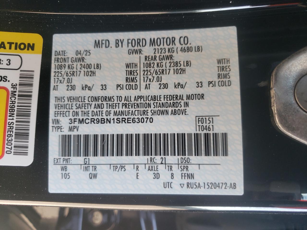 FORD BRONCO SPORT BIG BEND