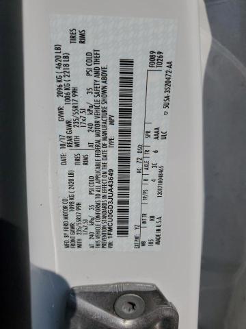 2018 FORD ESCAPE SE 1FMCU0GD3JUA43649